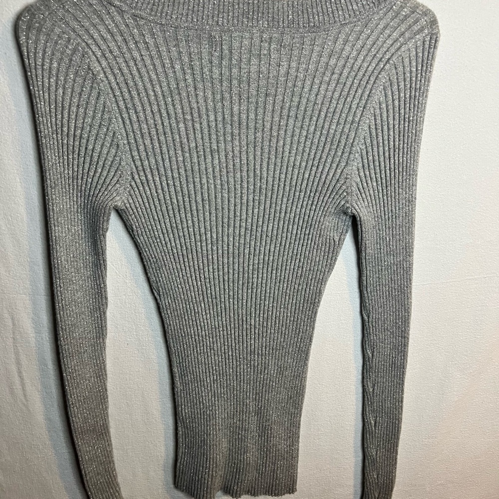 Express Metallic Ribbed Sweater - Picture 2 of 3